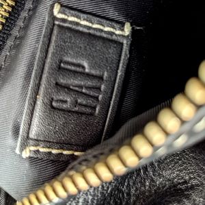 Black Leather GAP Shoulder Bag